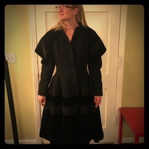 Lilli Ann of San Francisco black woolen coat